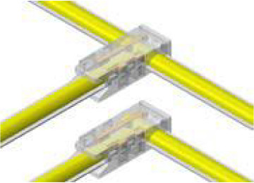 CONNECTEUR SIMPLE UNIVERSEL EN T OU L f8MM