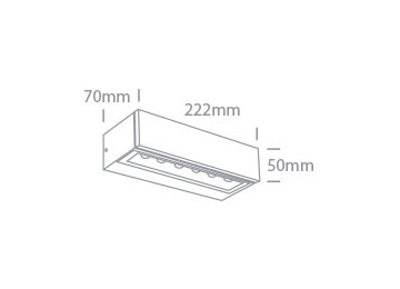 Appliques extérieures étanches ip65 à led direct/indirect CORTE 2x6W ANTHRACITE