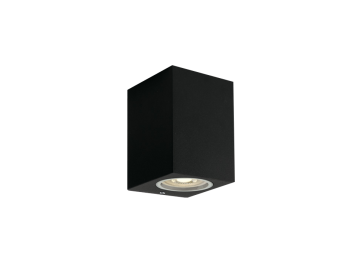 Appliques extérieures étanches ip65 gu10 direct CUBALED 1 NOIR