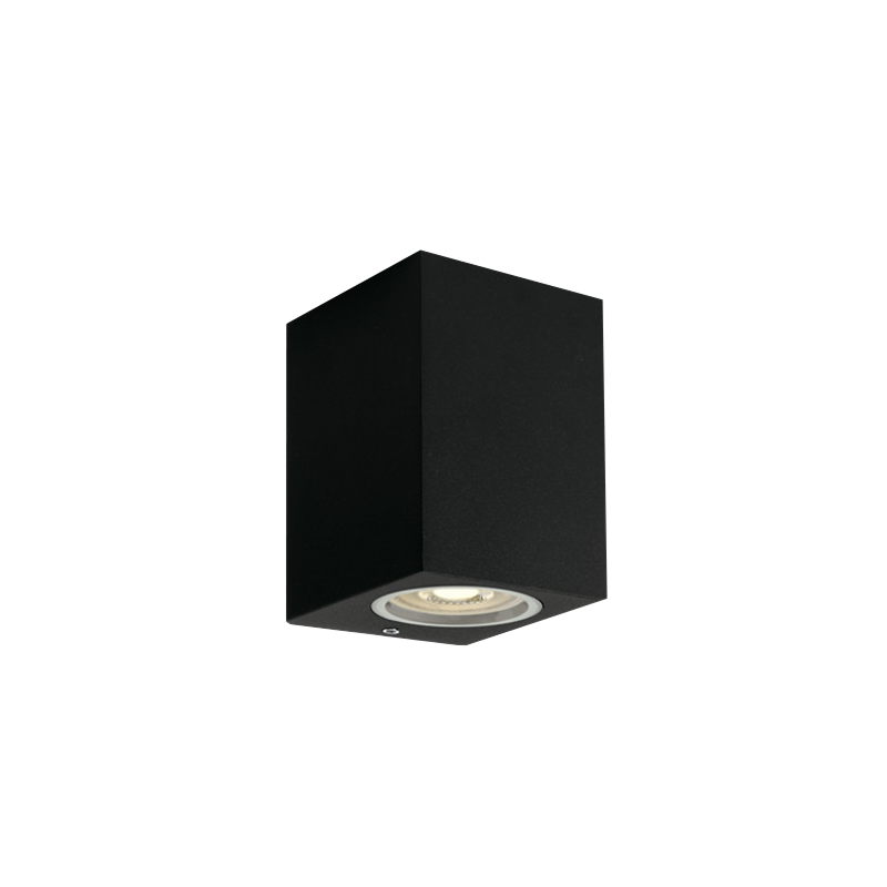 Appliques extérieures étanches ip65 gu10 direct CUBALED 1 NOIR
