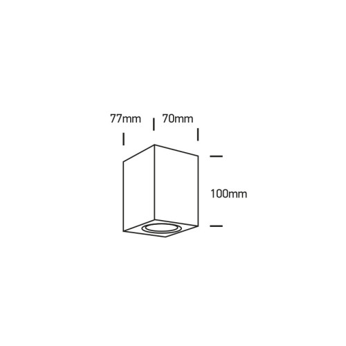 Appliques extérieures étanches ip65 gu10 direct CUBALED 1 GRIS