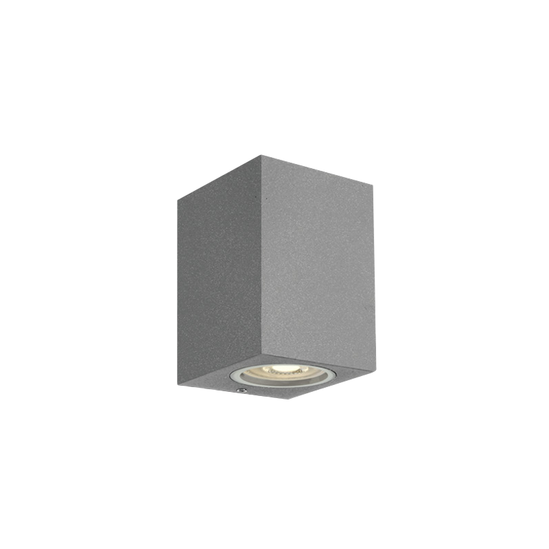 Appliques extérieures étanches ip65 gu10 direct CUBALED 1 GRIS