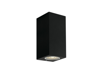 Appliques extérieures étanches ip65 gu10 direct/indirect CUBALED 2 NOIR