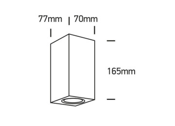 Appliques extérieures étanches ip65 gu10 direct/indirect CUBALED 2 ANTHRACITE