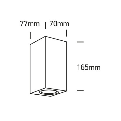 Appliques extérieures étanches ip65 gu10 direct/indirect CUBALED 2 GRIS