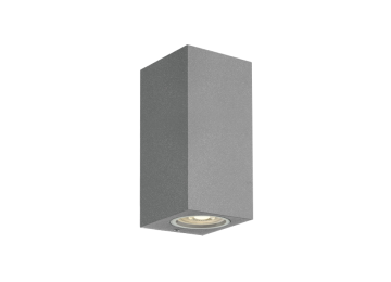 Appliques extérieures étanches ip65 gu10 direct/indirect CUBALED 2 GRIS