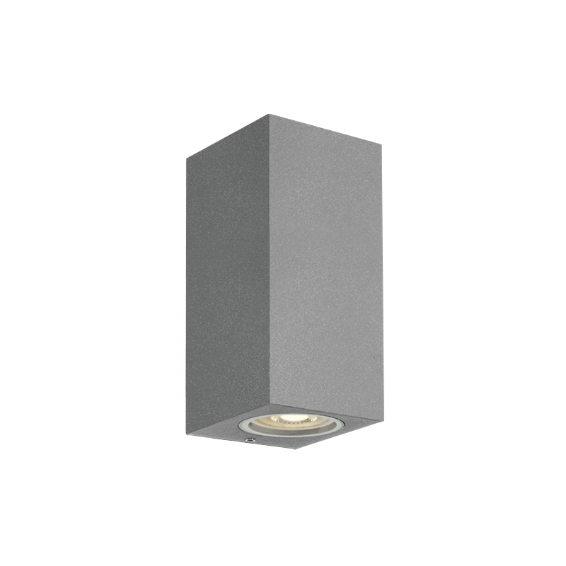 Appliques extérieures étanches ip65 gu10 direct/indirect CUBALED 2 GRIS