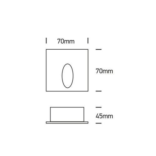 Encastrés muraux à led ip54 CAPRI-C 3WATT Aluminium