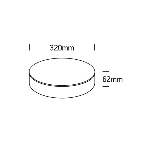HUBLOTS ÉTANCHES À LED IP65 CCT 3000K/4000K/6500K PLAFIO 20W Ø320 NOIR