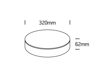 HUBLOTS ÉTANCHES À LED IP65 CCT 3000K/4000K/6500K PLAFIO 20W Ø320 BLANC
