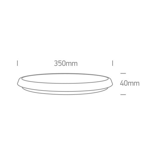 HUBLOTs ÉTANCHEs À LED IP54 CCT 3000K/4000K/6500K PLAFIO/SLIM 25W Ø350
