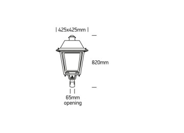 Lampadaire d’éclairage led / ip66 VERSAILLES 60