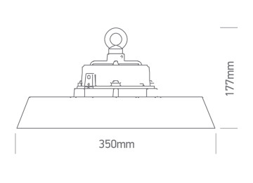 Armatures industrielles à led IP65 DIMMABLE CCT DE 60 A 200w HANGARLED/120W-200W