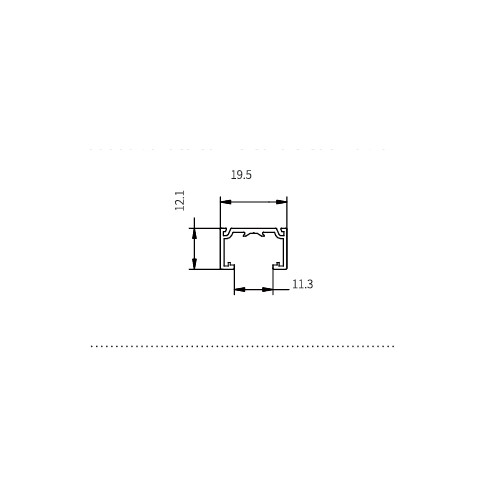 MINI rail APPARENT noir 1m-2m-3m
