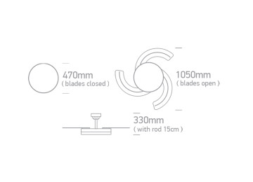 VENTILATEURS DE PLAFOND DIMMABLES CCT FRESHLED MARRON