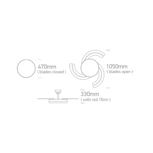 VENTILATEURS DE PLAFOND DIMMABLES CCT FRESHLED MARRON