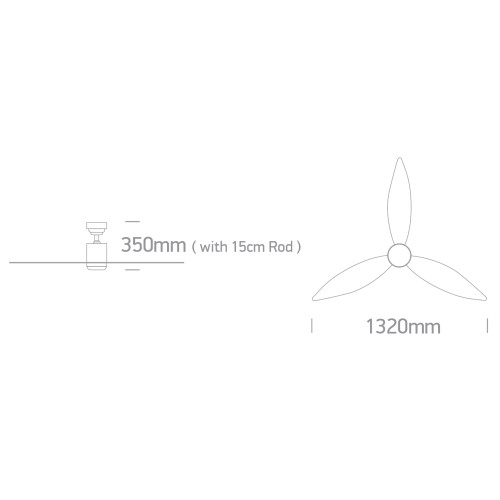 VENTILATEURS DE PLAFOND DIMMABLE CCT AIRLED 22W BOIS CLAIR