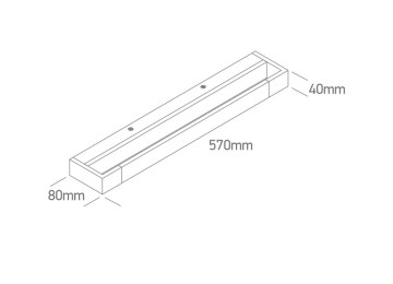 Réglettes LED spécial salle de bains ip44 TAHITI 14W