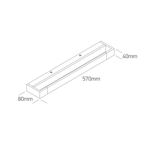 Réglettes LED spécial salle de bains ip44 TAHITI 14W