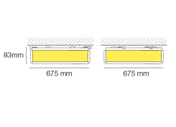 PLAFONNIER LED à DIFFUSEUR OPALE OPALINE 67x67CM