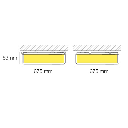 PLAFONNIER LED à DIFFUSEUR OPALE OPALINE 67x67CM