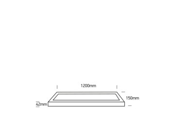 PLAFONNIERS À LED CCT UGR19/3000K/4000K/5700K BUROLIGHT 120X15 NOIR
