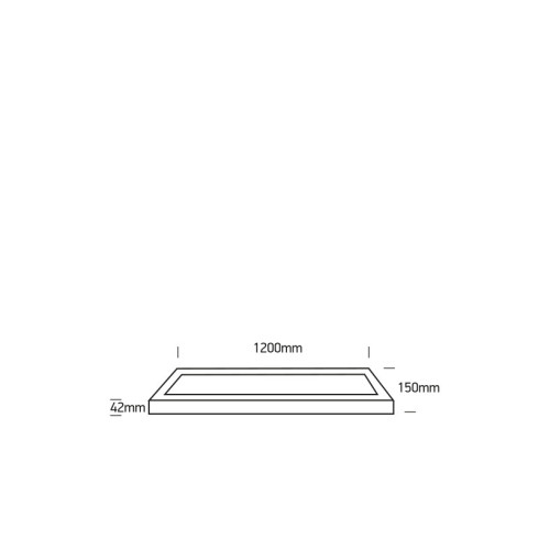 PLAFONNIERS À LED CCT UGR19/3000K/4000K/5700K BUROLIGHT 120X15 BLANC