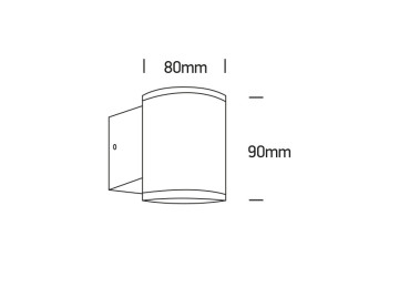APPLIQUES EXTÉRIEURES ÉTANCHES ip54 CYL 1 GU10 1x10W GRIS