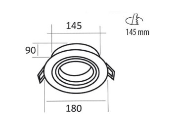 ENCASTRABLES LED MULTIDIRECTIONNELS POUR LAMPES AR111/37W KIT LED LRO 111/37W BLANC
