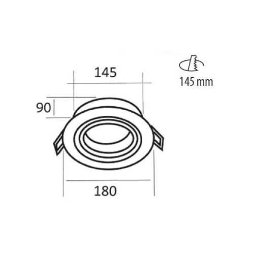 ENCASTRABLES LED MULTIDIRECTIONNELS POUR LAMPES AR111/37W KIT LED LRO 111/37W BLANC