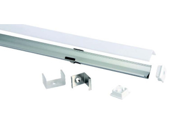 PROFILÉS BRL 1616 IP20 POUR RUBANS LED AVEC DIFFUSEUR OPALE