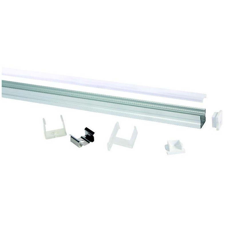 PROFILÉS BRL 1715 IP20 POUR RUBANS LED AVEC DIFFUSEUR OPALE