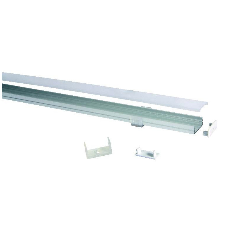 PROFILÉS BRL 2310 IP20 POUR RUBANS LED AVEC DIFFUSEUR OPALE