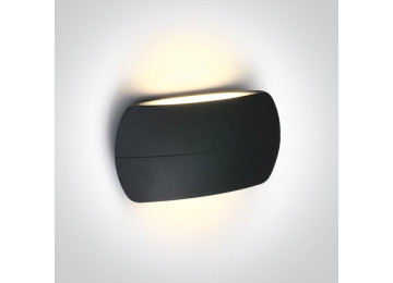 APPLIQUES INTERIEURES EXTÉRIEURES ÉTANCHES À LED DIRECT/INDIRECT VENEZIA BI NOIR