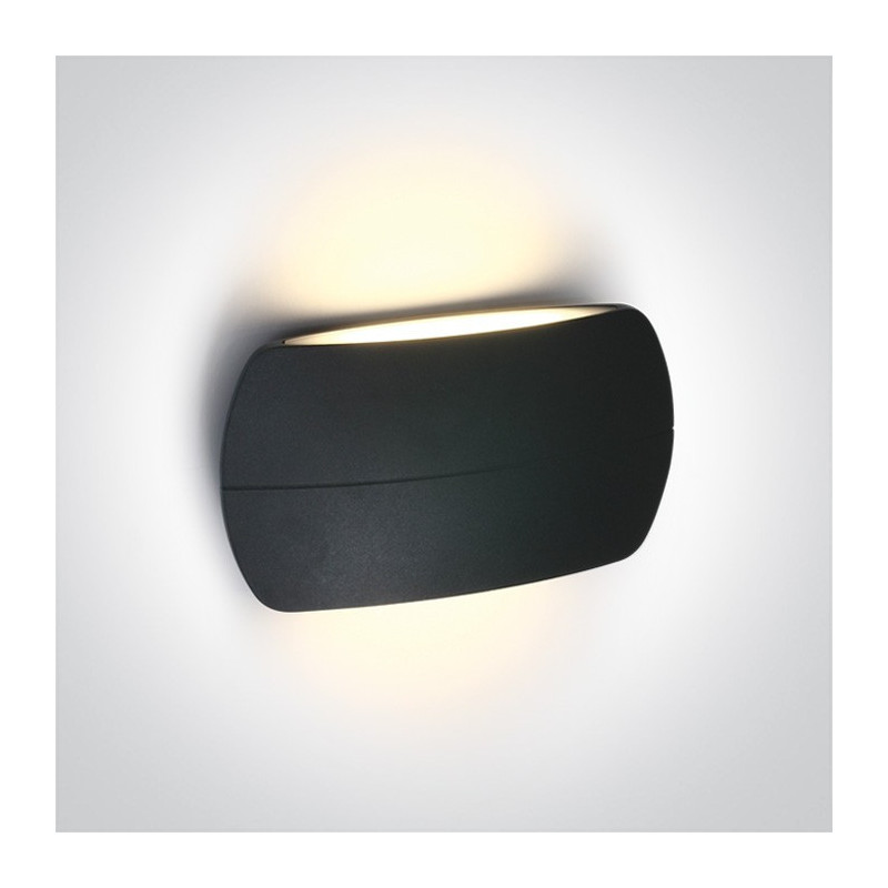 APPLIQUES INTERIEURES EXTÉRIEURES ÉTANCHES À LED DIRECT/INDIRECT VENEZIA BI NOIR