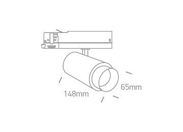 PROJECTEURS LED POUR RAILS 3 ALLUMAGES ZOOMLAND 15 BLANC