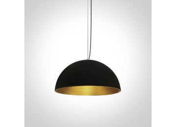 SUSPENSIONS DÉCORATIVES À REFLECTEUR LAITON BROSSE POUR LED E27 BELL 400/E NOIR