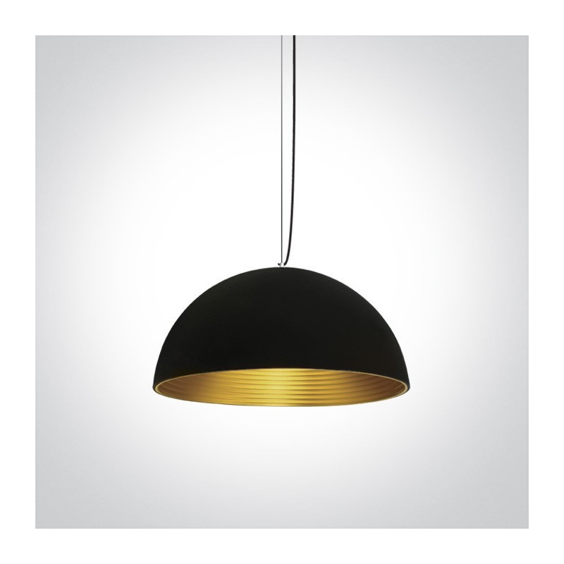 SUSPENSIONS DÉCORATIVES À REFLECTEUR LAITON BROSSE POUR LED E27 BELL 400/E NOIR