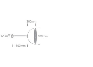 SUSPENSIONS DÉCORATIVES À REFLECTEUR LAITON BROSSE POUR LED E27 BELL 400/E NOIR