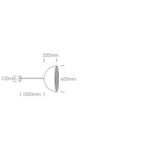 SUSPENSIONS DÉCORATIVES À REFLECTEUR LAITON BROSSE POUR LED E27 BELL 400/E NOIR