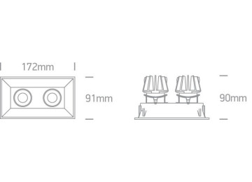 ENCASTRÉS LED orientables CYLEDUO NOIR