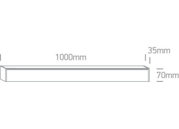 PROFILE 1M POUR PLAFING NOIR