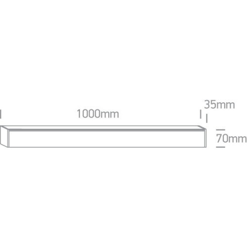 PROFILE 1M POUR PLAFING NOIR