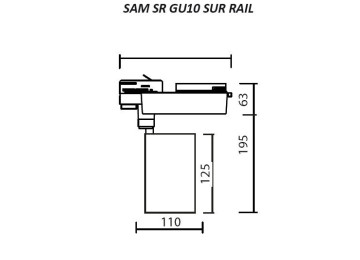 PROJECTEURS LED GU10 POUR RAIL 3 ALLUMAGES SANS LAMPE BLANC
