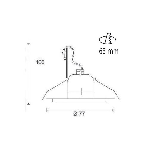 ENCASTRE LED  GU10 KIT LPF/5W ALU BROSSE