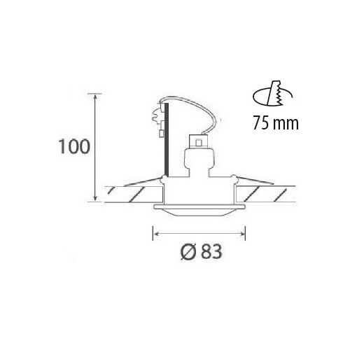ENCASTRE LED  GU10 KIT LPO/5W ALU BROSSE