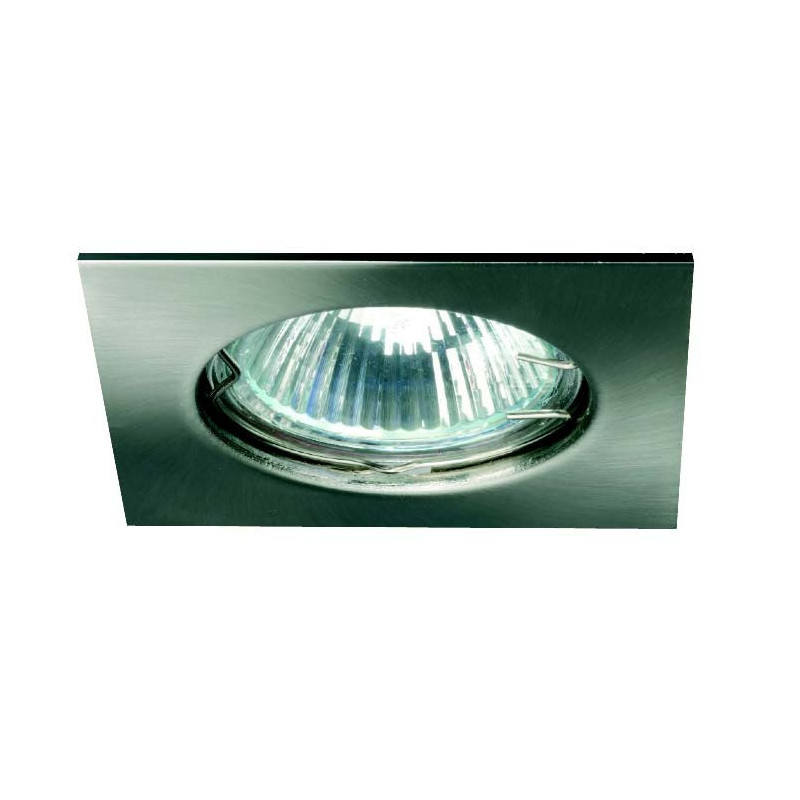 ENCASTRES LED POUR LAMPE GU5,3 carrés BTC 50 ALU BROSSE