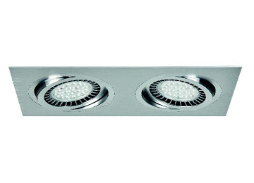 PROJECTEURS ENCASTRABLES LED MULTIDIRECTIONNELS POUR LAMPES AR111/37W KIT LCO/2X37W ALU BROSSE