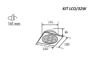PROJECTEURS ENCASTRABLES LED MULTIDIRECTIONNELS POUR LAMPES AR111/37W KIT LCO/37W ALU BROSSE