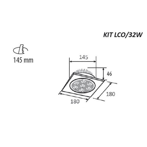 PROJECTEURS ENCASTRABLES LED MULTIDIRECTIONNELS POUR LAMPES AR111/37W KIT LCO/37W BLANC